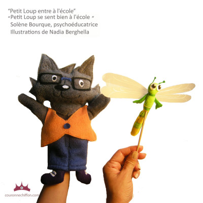 Marionnettes  guides Petit Loup- Lunettes